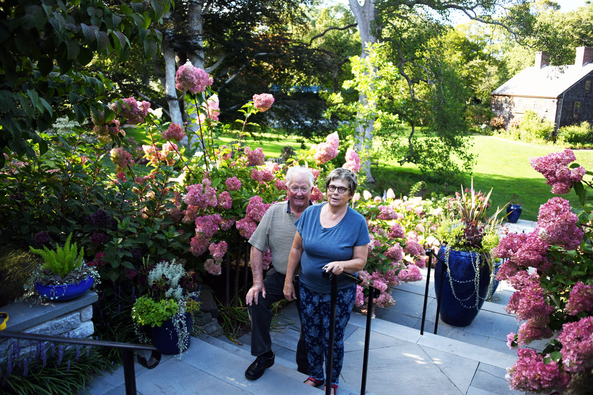 071 Gene and Glenda Anderson pose at Heritage Gardens at Cape Cod.jpg